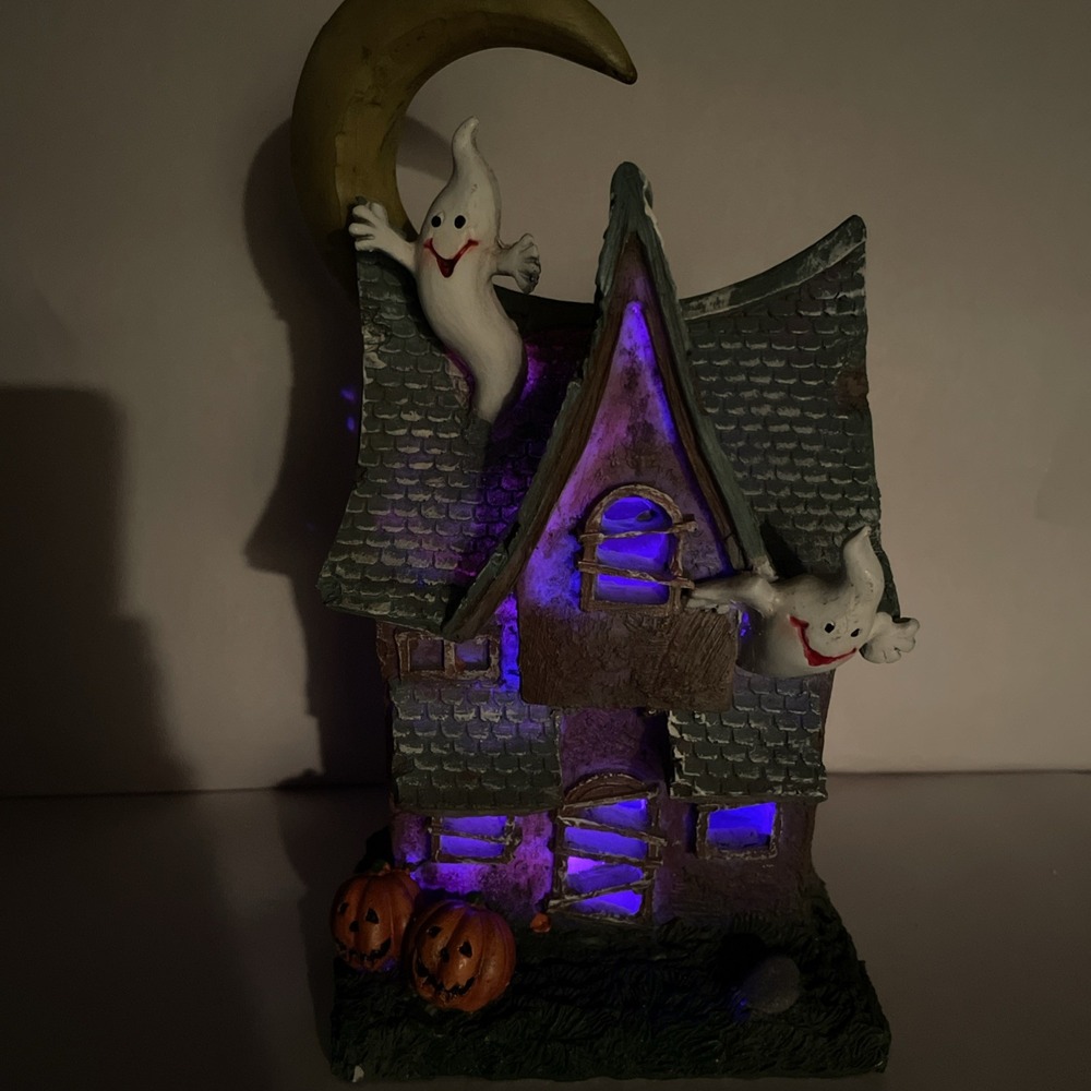 VINTAGE HALLOWEEN HOUSE LIGHT UP Color Changing DECORATION SPOOKY TESTED - Picture 5 of 16